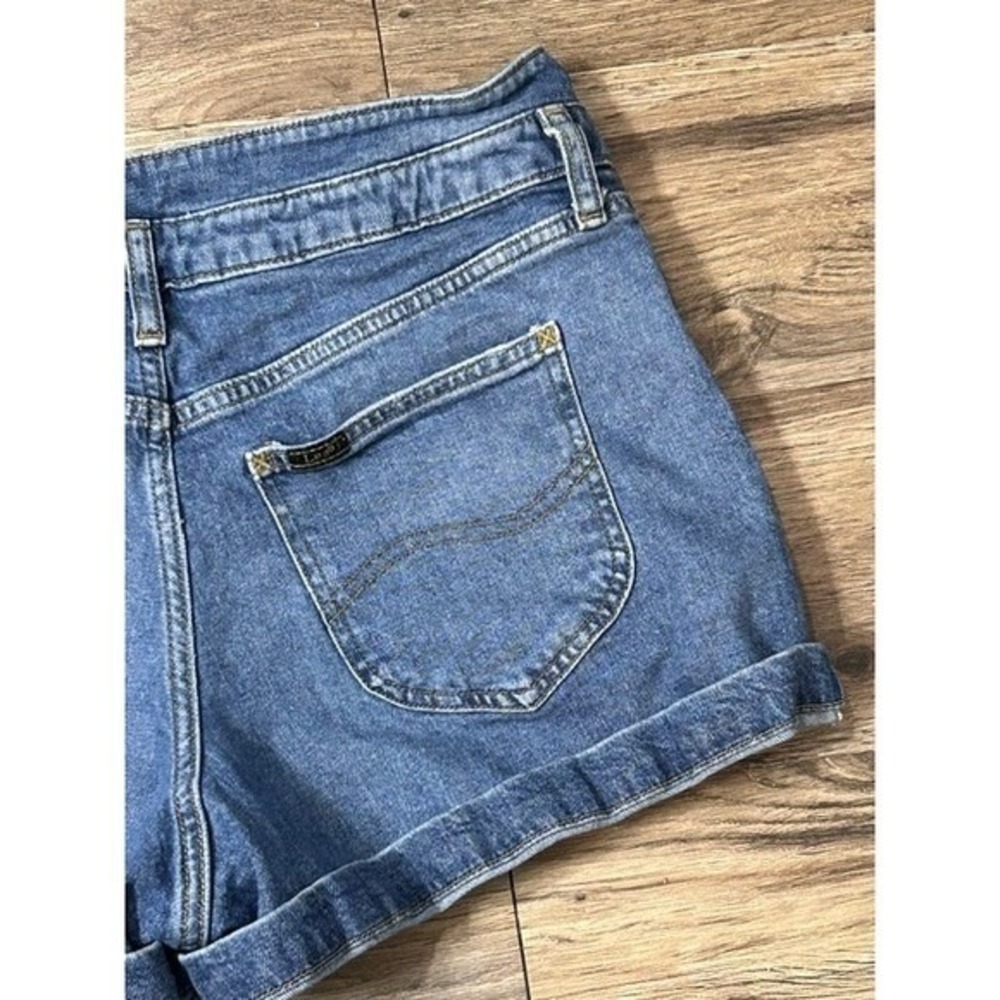 Lee‎ Double Button Denim Shorts Y2K Style Carefree Playful Summer Americana Sz 8 - Picture 12 of 13